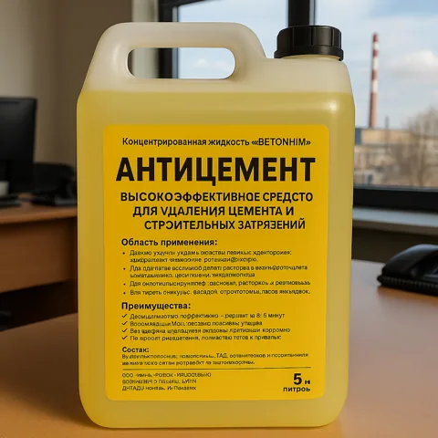 Канистра очистителя цемента Антицемент — средство для удаления бетонного налёта и строительных смесей